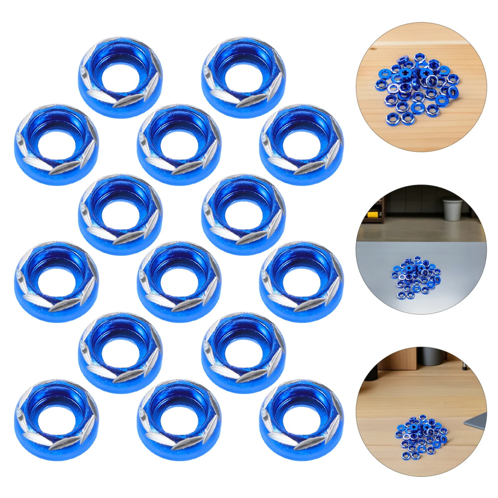 

50pcs Motorcycle Screw Gasket Aluminum Alloy Decorative Washers For License Plate Bumper Engine Bay Fasteners Nuts