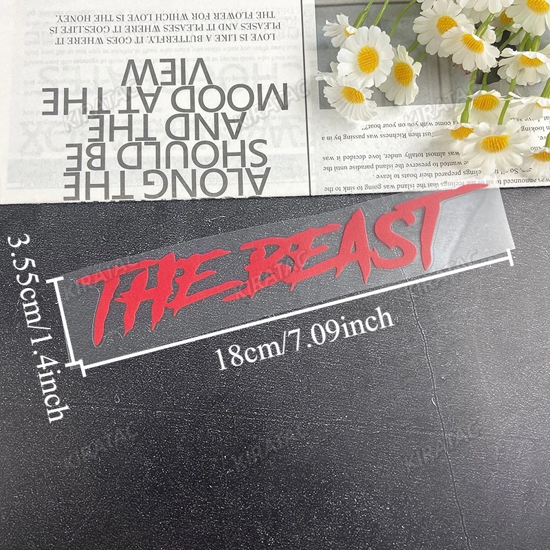 Waterproof THE BEAST Vinyl Stickers Motorcycle Decals Fit Helmet Fuel Tank Fender Front Fairing Electric Scooter Body Styling