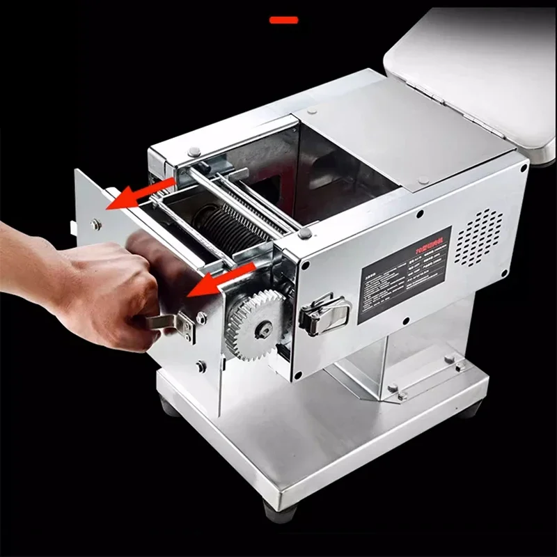 

Electric Meat Cutter Machine Raw Meat Slicer Blade Stainless Steel 750W 220V Fast Slicing Speeds Versatile Applications Easy