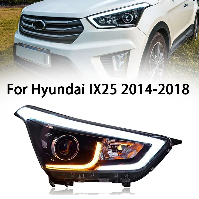 Led Head Lamp for Hyundai  IX25 LED Headlight 2014-2018 Headlights DRL Turn Signal High Beam Angel Eye Projector Lens