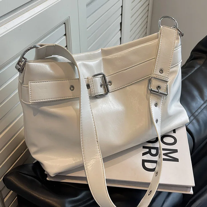 Shoulder Bag 2023 New Large Capacity Bags for Women Mori Girl PU Leather Texture Crossbody Bag Trend All-match Simple Handbag