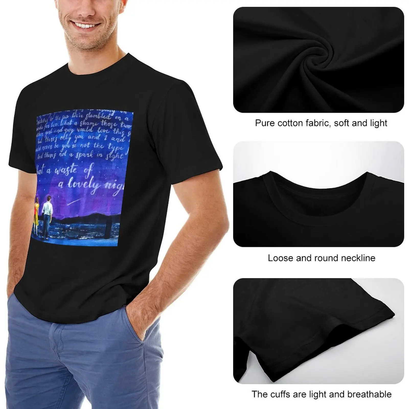 LALALAND fanart T-Shirt quick-drying t-shirt blank t shirts mens cotton t shirts