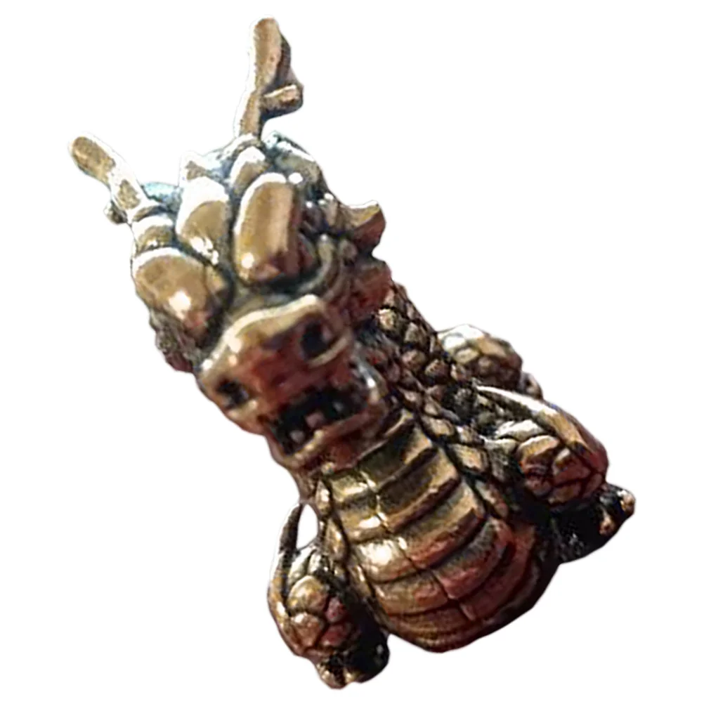 Desktop Ornaments Vintage Dragon Copper Craft Figurine Mini Retro Metal Decor Cabinet Statue