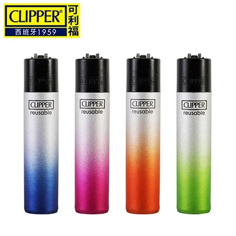 Clipper Brand Personalized Patterns Nylon Butane Inflatable Lighters Grinding Wheel Lighters Butane Torch Lighters