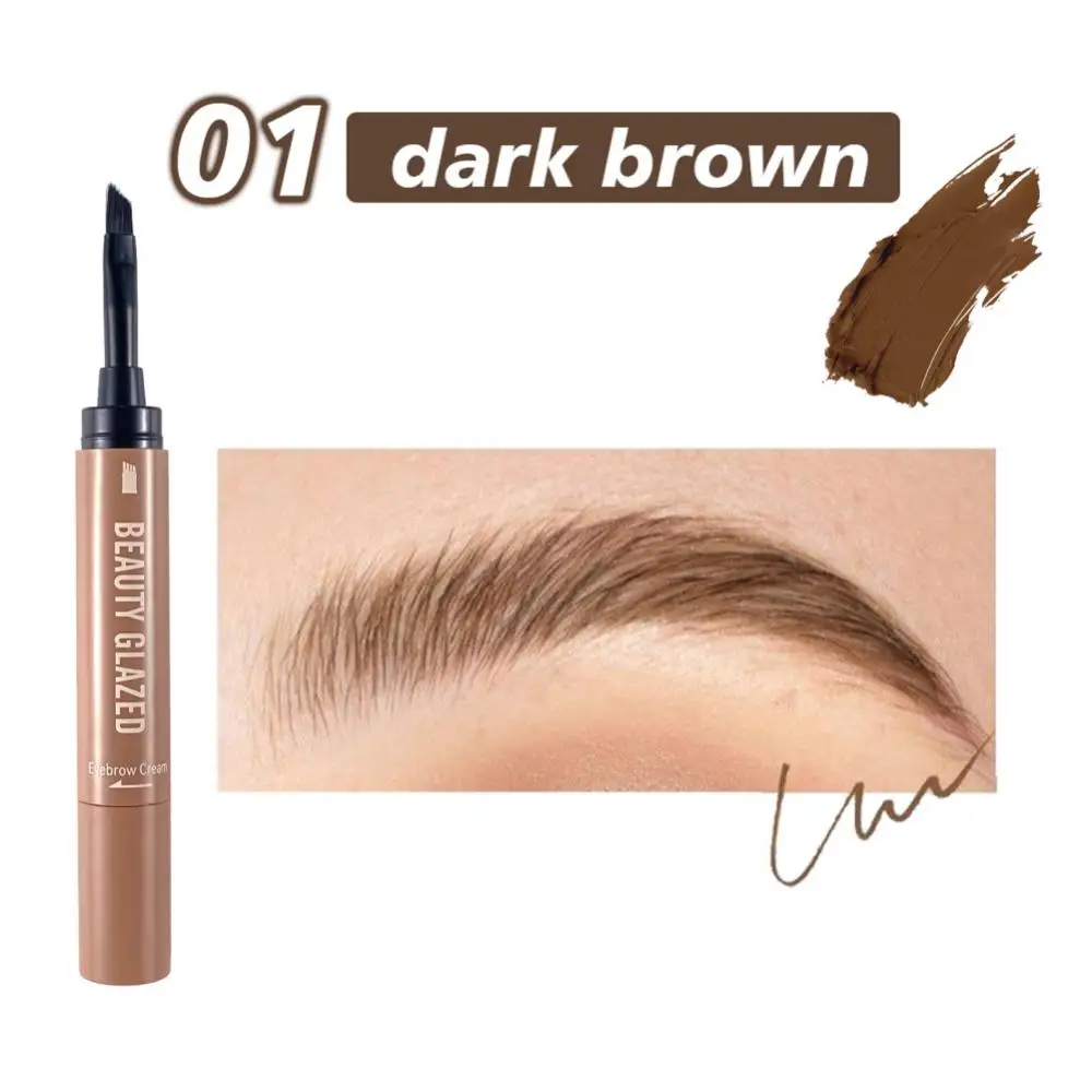 1/2PCS Waterproof Fork Tip Eyebrow Pencil Multifunctional Wild Eyebrow 4-color Natural Waterproof Micro Eyebrow Pencil