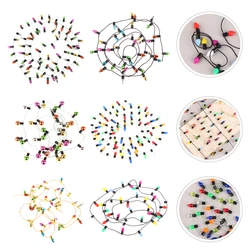 1M 1:12 Dollhouse Miniature Decorative String Lights DIY Fake String Lights Christmas Decoration Accessories No Power Supply