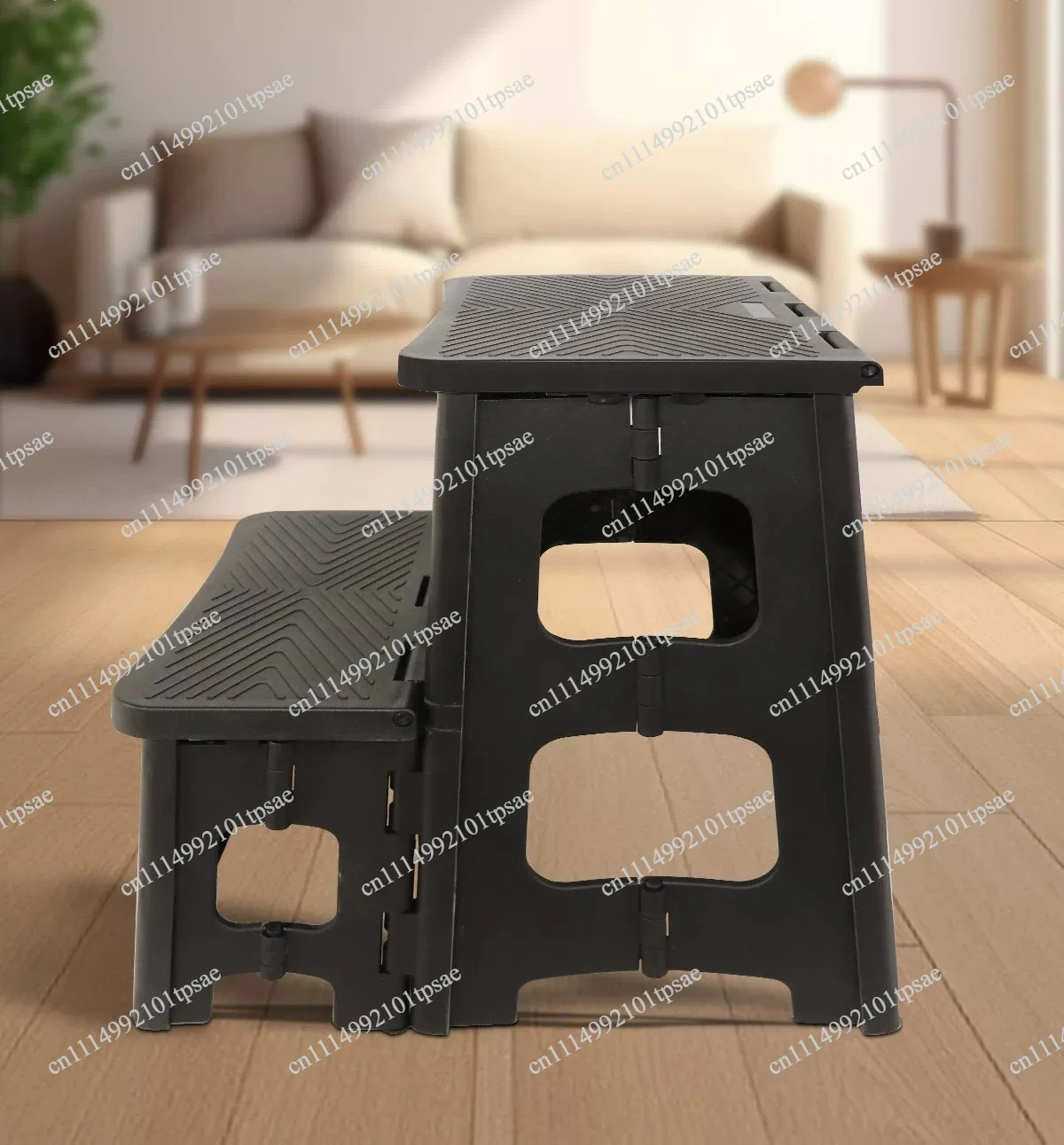 Household Foldable Stool Two or Two Steps Household Plastic Climbing Steps High and Low Pedal  High and Low Ladder Stool