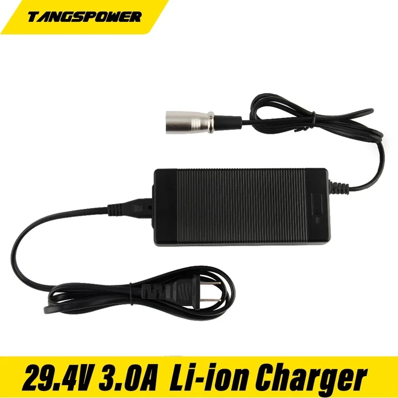 29.4V 3A charger for 24V 25.2V 25.9V 29.4V  lithium battery pack charger connector XLR