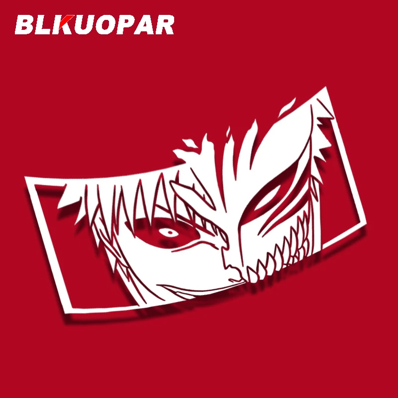 BLKUOPAR for Kurosaki Ichigo Eye BLEACH Car Stickers Creative Cute JDM Vinyl Decal Sunscreen Waterproof Trunk Graphics Car Goods