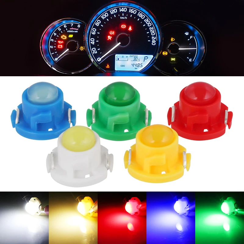 10pcs  T4.7 Neo Wedge Led Dashboard Light Bulbs for Car Instrument Cluster Guage Lights 12V Indicator Bulb Replacement