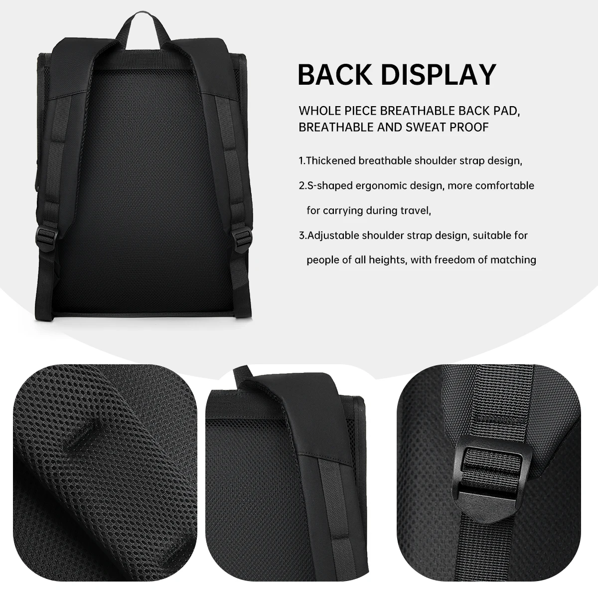 New Waterproof Backpack for Men, Large Capacity Backpack for Men, High School and College Students, Travel and Work Computer Bag