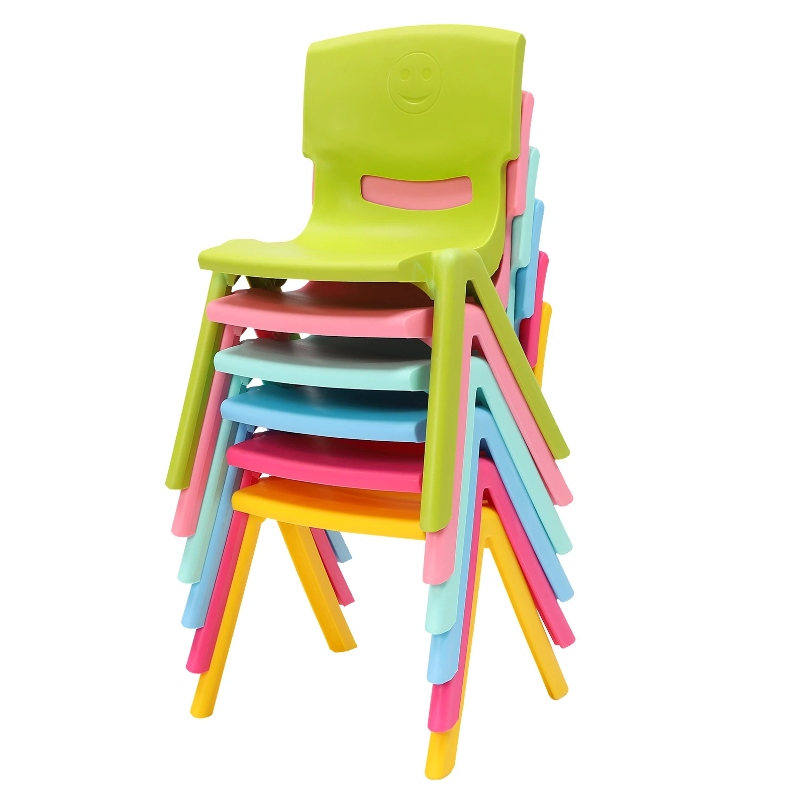 Stackable School Chairs for Children, 220lbs Capacity, Safe, Non-slip, Easy Storage & Cleaning, 6 Color Options for Classroom