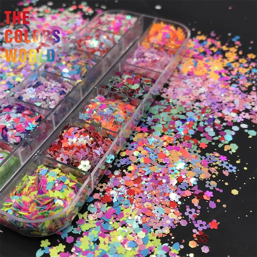 TCT-688 Spring Colors Nails Glitter Decoration Primavera uñas cekiny товары для маникюра Nails Accessories DIY Festival Supplier