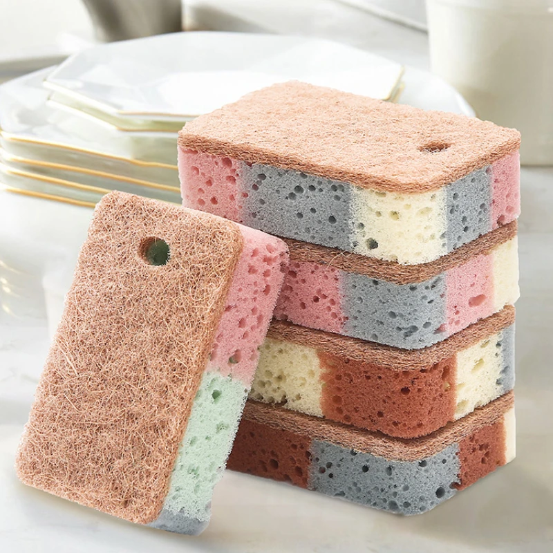 1PC Sponge Dishwashing Powder Wooden Carton Sponge Cleaner Magic Vanishing Karaoke Pot Shaving Kitchen Washing Machine