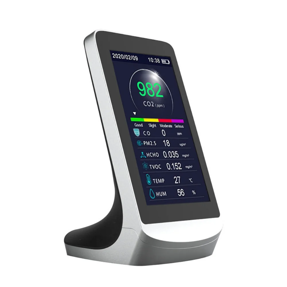 

DM72B Wifi Enabled Air Quality Detector Sensor with Comprehensive Monitoring for PM2 5 CO HCHO TVOC Temperature