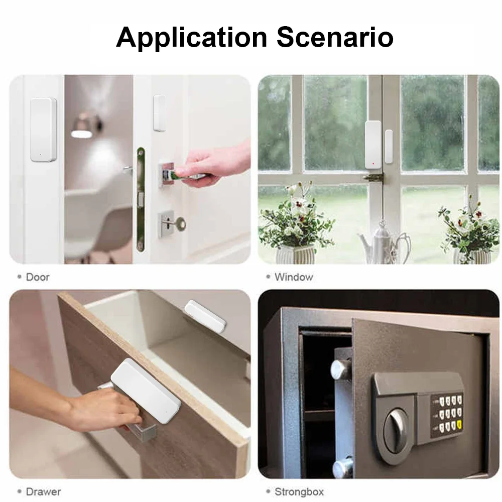 Zigbee Smart Door Window Sensor Open/Closed Detectors eWeLink App Control Security Alarm Work With Alexa Google Home Alice