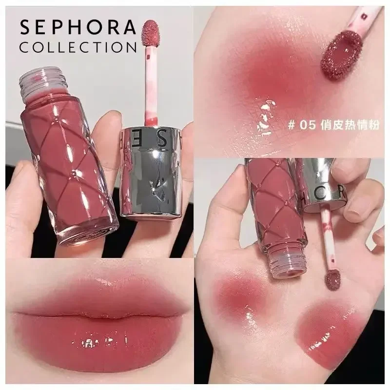 

Sephora Liquid Lipstick Lasting Non-stick Cup Mirror Lip Glaze Lip Gloss Natural Nude Color Sexy Lip Makeup Maquillage Косметика