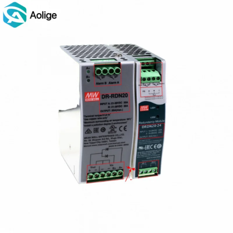 DR-RDN20 Taiwan Mean Well switching power supply, 20A redundancy module, suitable for 24V redundancy system peripheral modules