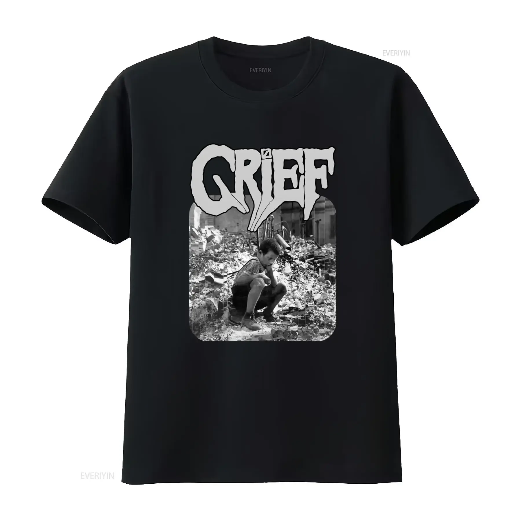 Grief Dismal Sludge Metal Band T Shirt Vintage Style Print for Rock Fans vintage Washed Versatile Stylish Unisex Comfortable