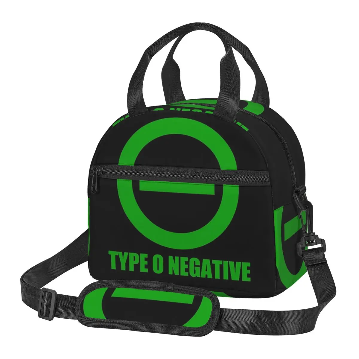 

Термоизолированная сумка для обеда Type O Negative для женщин, контейнер для хранения еды, термосумка-холодильник для бенто-боксов