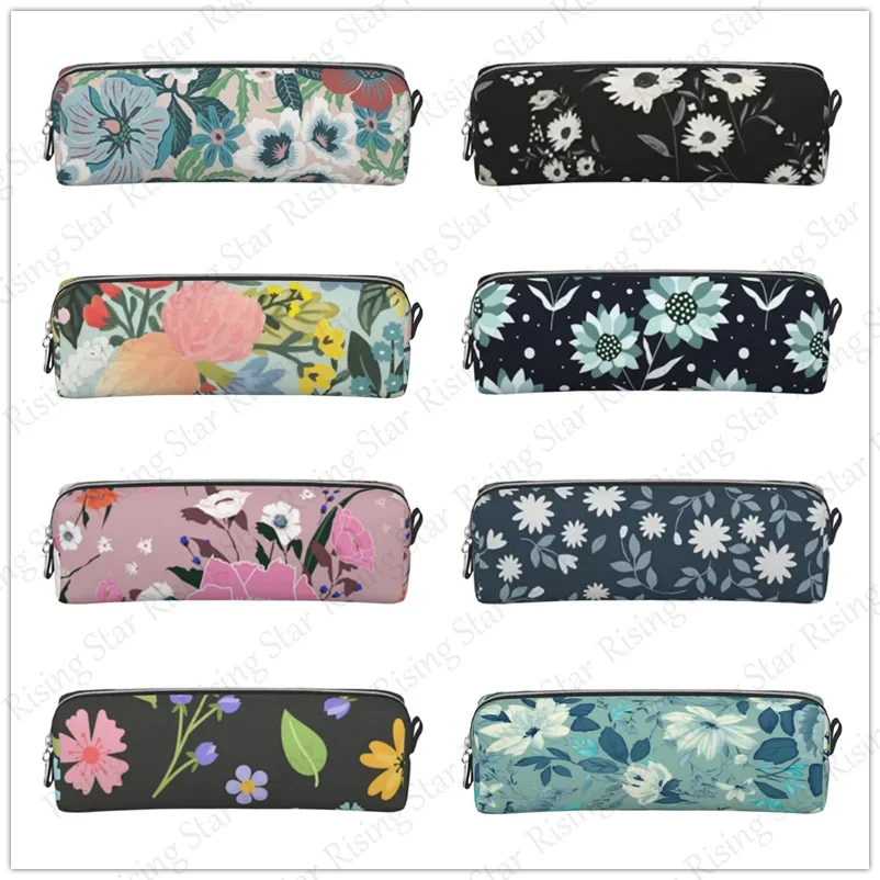 

Многофункциональный пенал с мультяшным цветочным узором, органайзер для канцелярских принадлежностей, школьный пенал, подарок для ученика