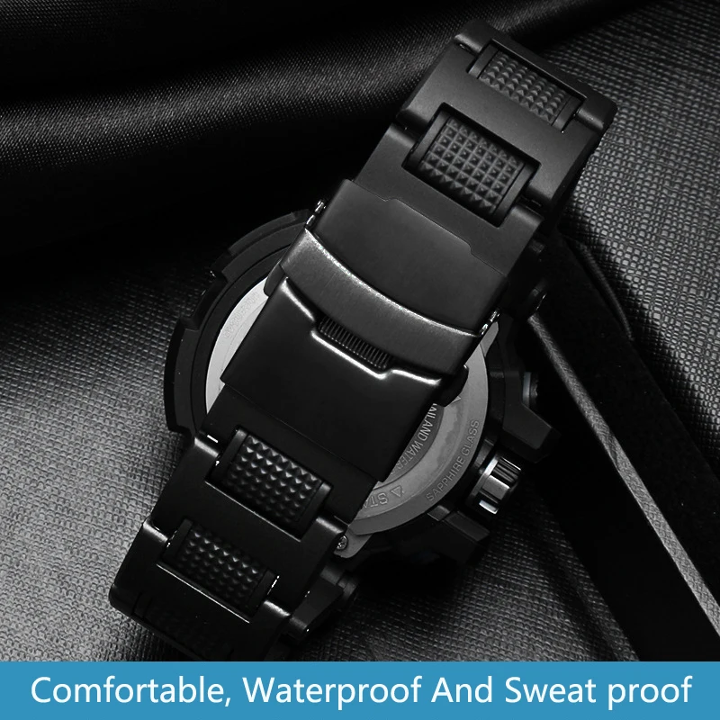 พลาสติก Wathband สำหรับ Casio GW-A1100FC GW-A1000นาฬิกาคุณภาพสูงนาฬิกา Mens นาฬิกาข้อมือสปอร์ต Band