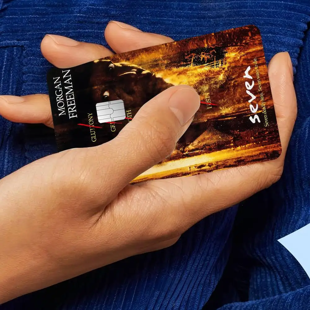 Seven Se7en Movie Anime Front Cover Film Sticker Skin For Credit Debit Card Small Large Chip