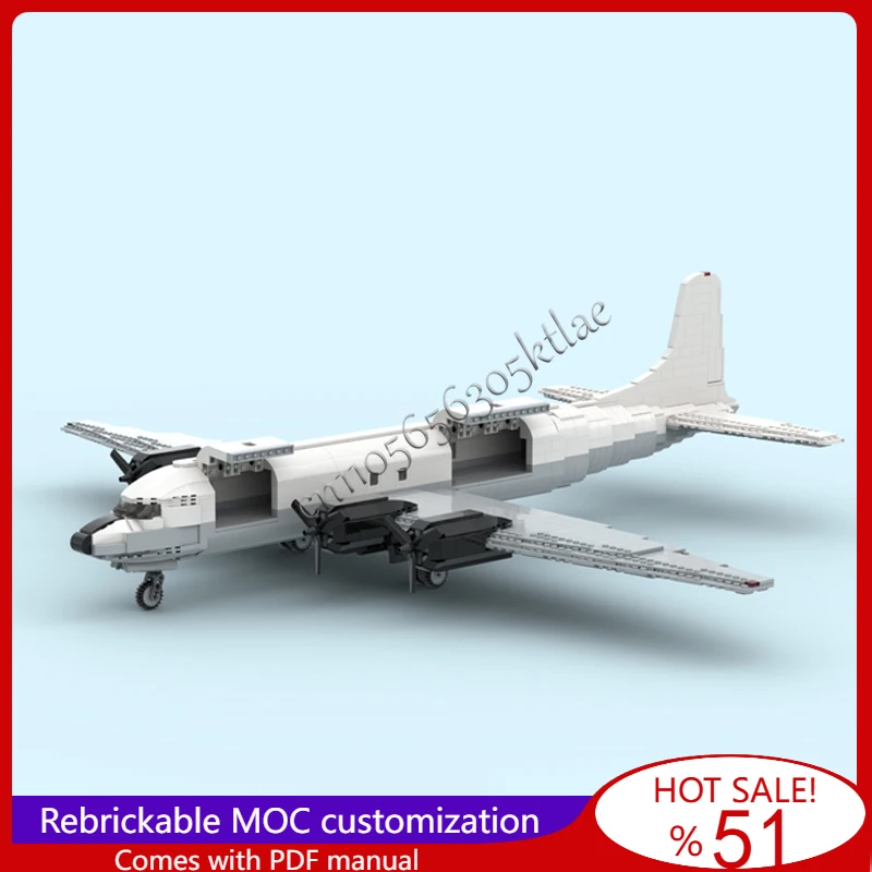 

New 1456 PCS DC 6A Piston Cargo Transport Aircraft Model MOC Building Block Bricks Creative Assembly Toys Children Surprise Gift