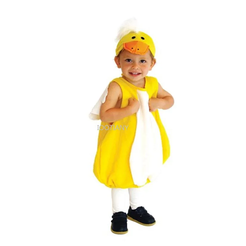 Children\'s Little Yellow Duck Performance Costume Little Curt Duck Cosplay For Party Outfit Animal Dress Up Performance Costume