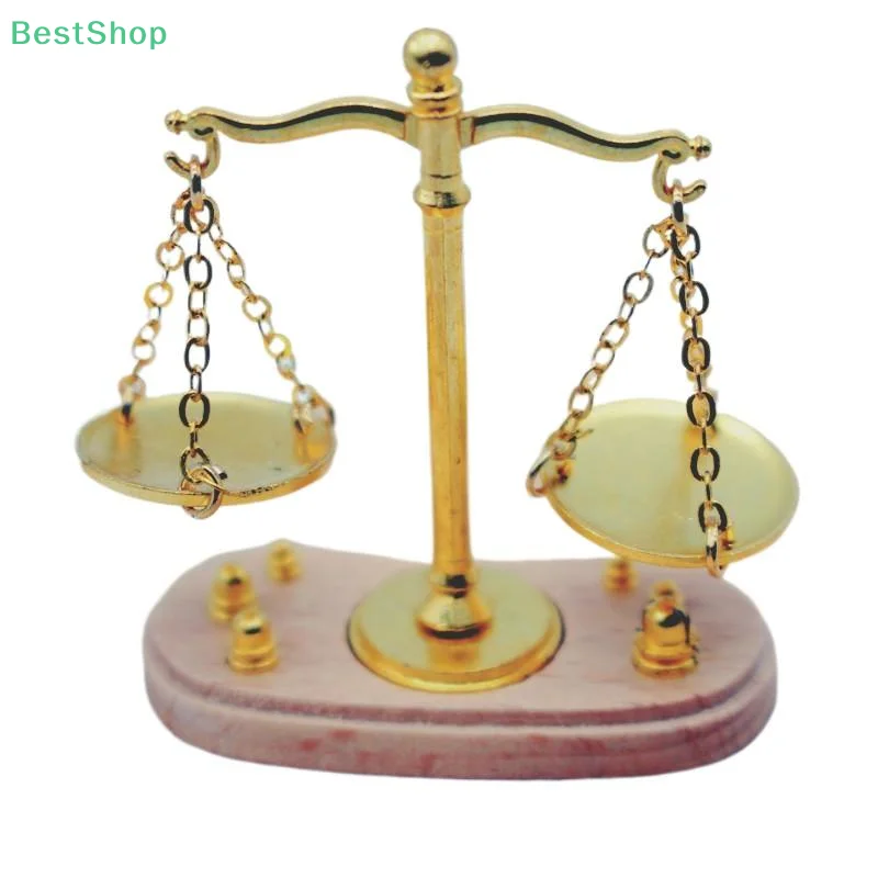 

♥♥♥Miniature Vintage Balance Scale Nostalgic Model Decoration 1:12 Dollhouse Accessories