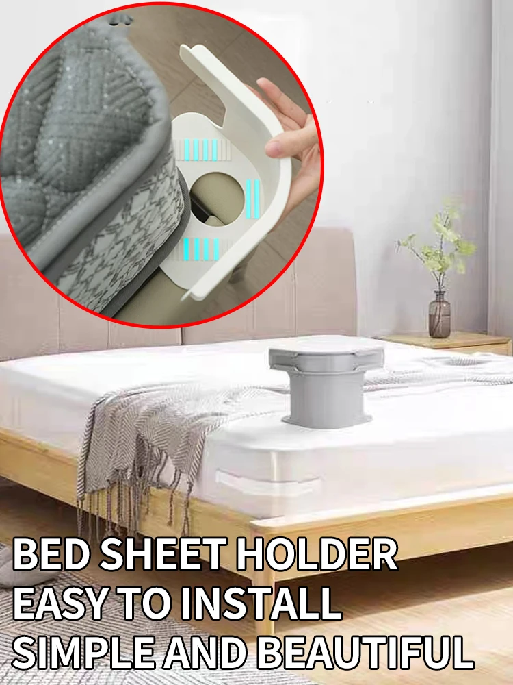 4pcs Bed Sheet Fixing Clip Bed Cover Fastener Quilt Sheet Straps Holder Clips Invisible Non-slip Fixing Device Bedsheet Grippers