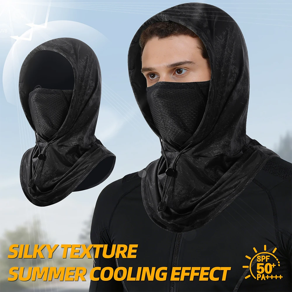 3-in-1 Kühlende Balaclava UV-Schutz Vollgesichtsmaske Kapuze Schnelltrocknende Sport-Kopfbedeckung für Outdoor-Aktivitäten wie Angeln, Radfahren, Wandern, Camping – Detail 5