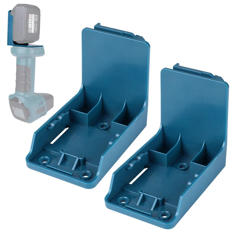 

2PCS Tool Holder 2-IN-1 Battery Mount Hanger Stand for Makita for Dewalt for Milwaukee 18V Battery Tool Storage Rack