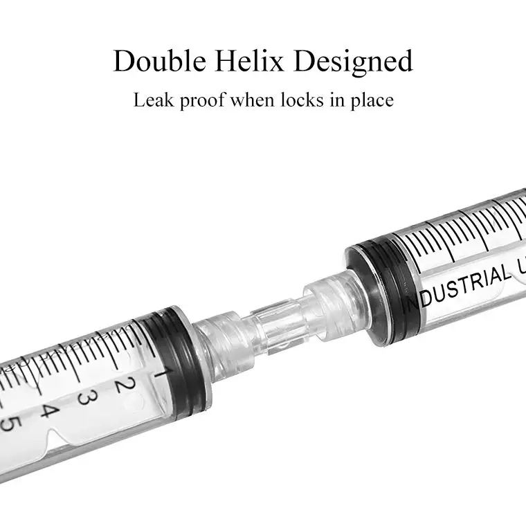 Luer Lock Connector Sterile PlasticDisposable Transparent Package Two-way Transfer Syringe Easy Durable Connector