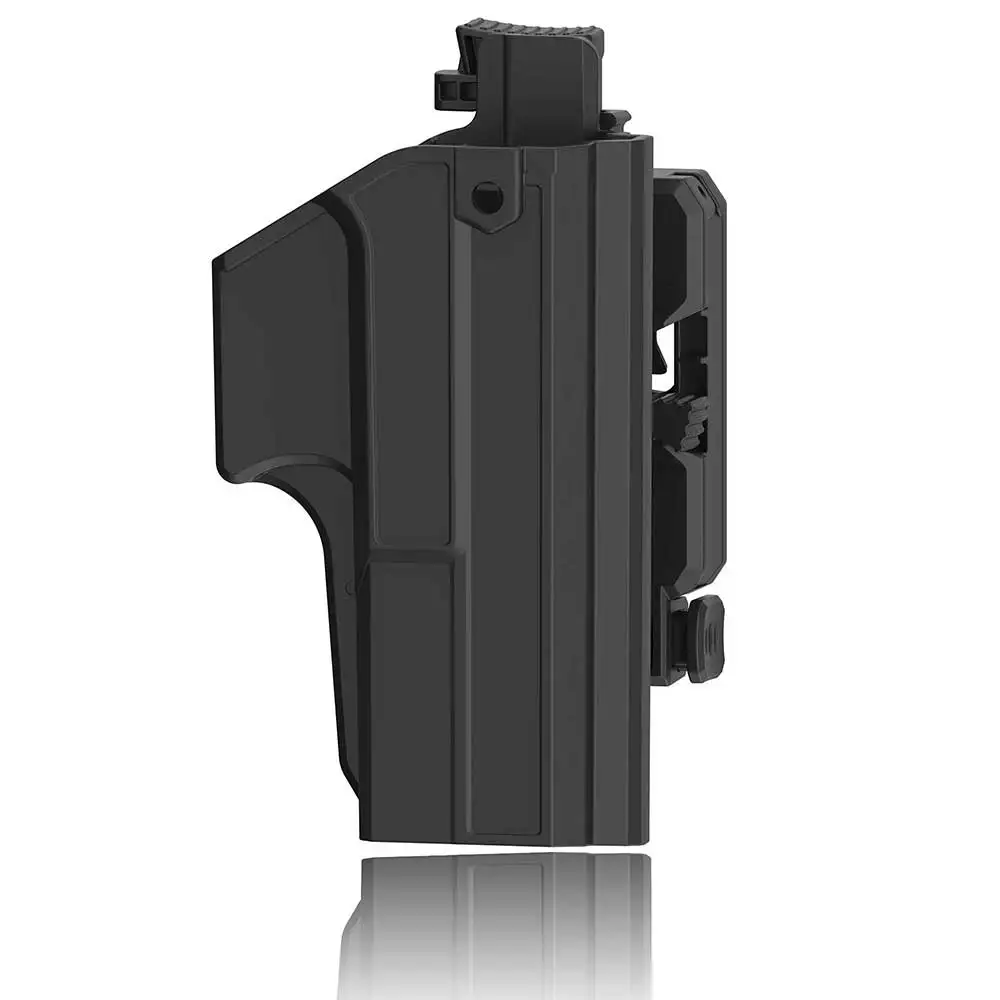 TEGE Thumb Release Glock 17 Holster Glock 22 31สอง-ใน-หนึ่งเข็มขัดคลิป Holster ยุทธวิธี360องศาปรับ Holster