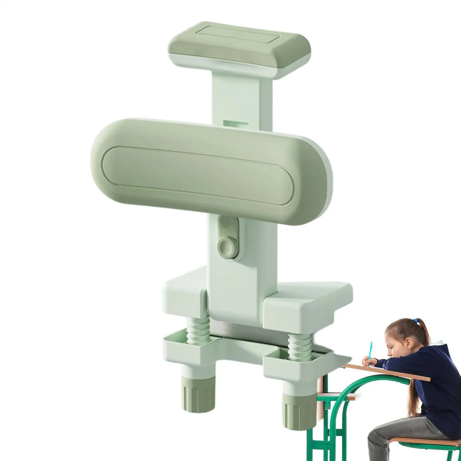 Sitting Corrector Adjustable Height Ergonomic Chin Rest Vision Protection Table-Mounted Sitting Support for Reading Drawing