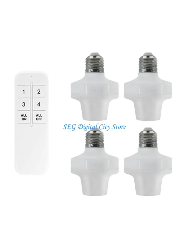 

U75B E27 Remote Control Timer Switch Wireless Remote Lamp Holder for 100W bulb