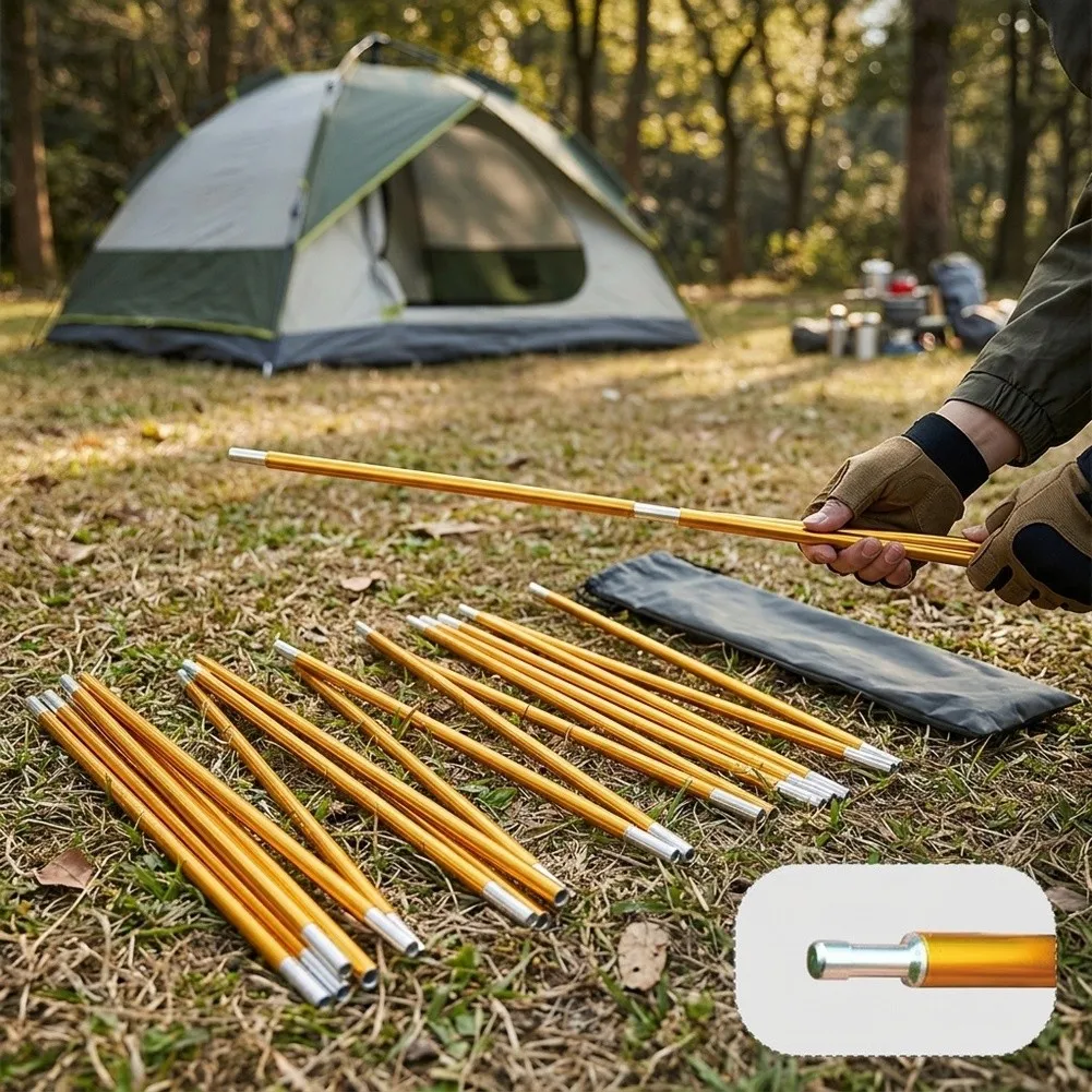 Tent Pole Lightweight Aluminum Alloy Aluminum Alloy High Hardness Light Weight Multiple S Aluminum Alloy Tent Pole