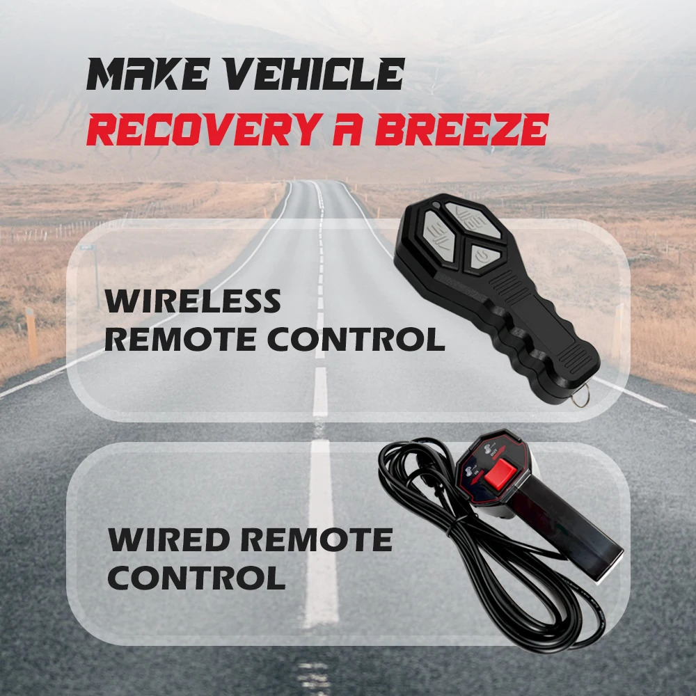 Ambull محرك طاقة كبير 13500lb 4x4 مركبات الطرق الوعرة لاقط جيب الثقيلة ونش سريع السرعة ونش كهربائي مقاوم للماء