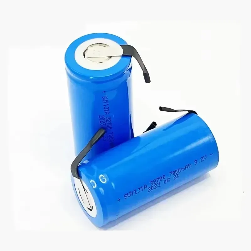 New 3.2V 32700 7000mAh LiFePO4 Battery 35A Continuous Discharge Maximum 55A High Power Rechargeable Bateria+DIY Nickel Sheets