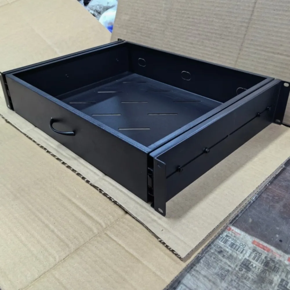 016 19 inch cabinet sliding laminate telescopic tray machine room keyboard storage rack 1U drawer mouse stretchable baffle