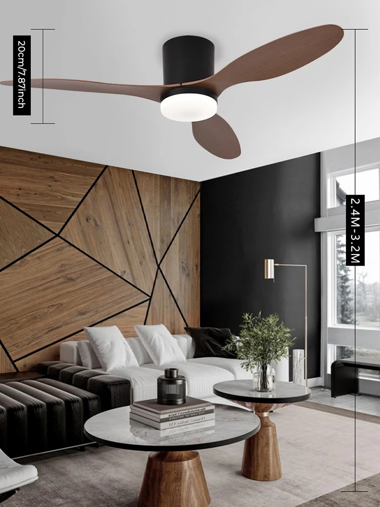 52인치 강풍 천장 선풍기 조명, 모던 심플 레스토랑용 전기 천장 선풍기 전구