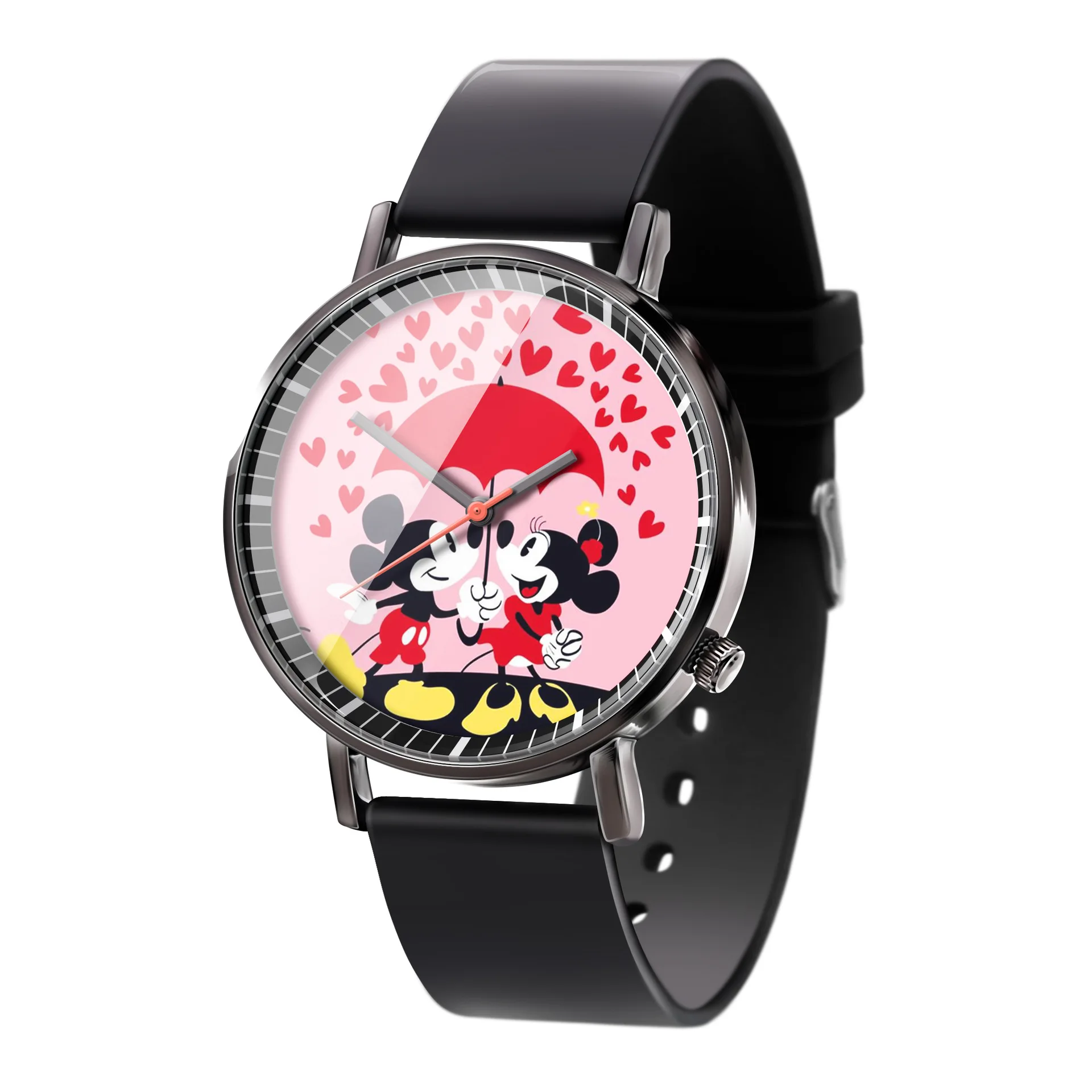 Jam Tangan Anak-anak Disney Mickey Mouse Karakter Anime Mickey Minnie Donald Bebek Jam Tangan QUARTZ Analog Siswa Laki-laki Perempuan Hadiah Anak-anak