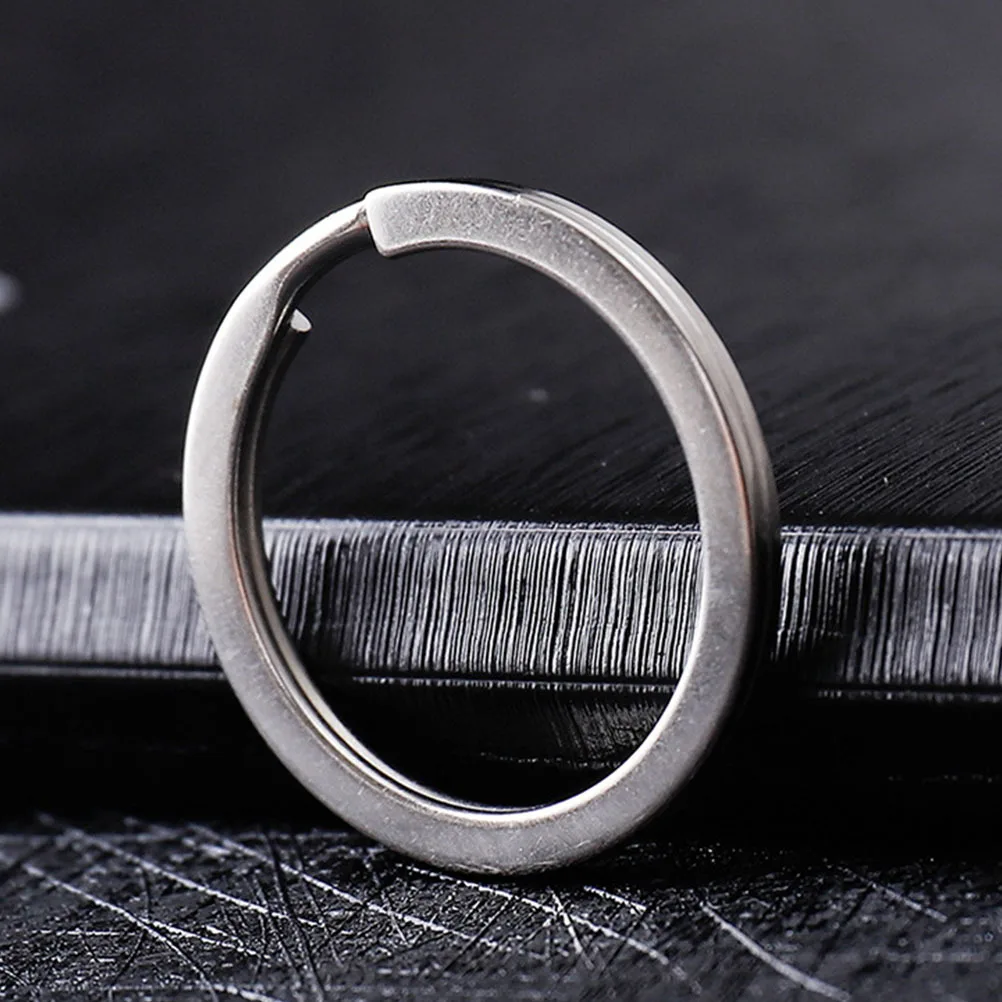 100 قطعة حلقات المفاتيح المستديرة حلقة سبليت الحديد القوية استبدال أسلوب بسيط سلسلة المفاتيح الثقيلة للاستخدام اليومي حلقة رئيسية