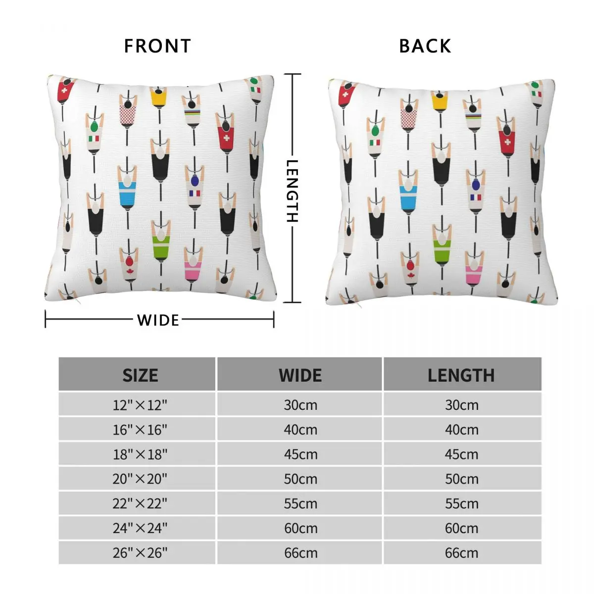 Bicycle Squad Race Square Pillowcase Polyester Linen Velvet Creative Zip Decor Pillow Case Car Cushion Cover