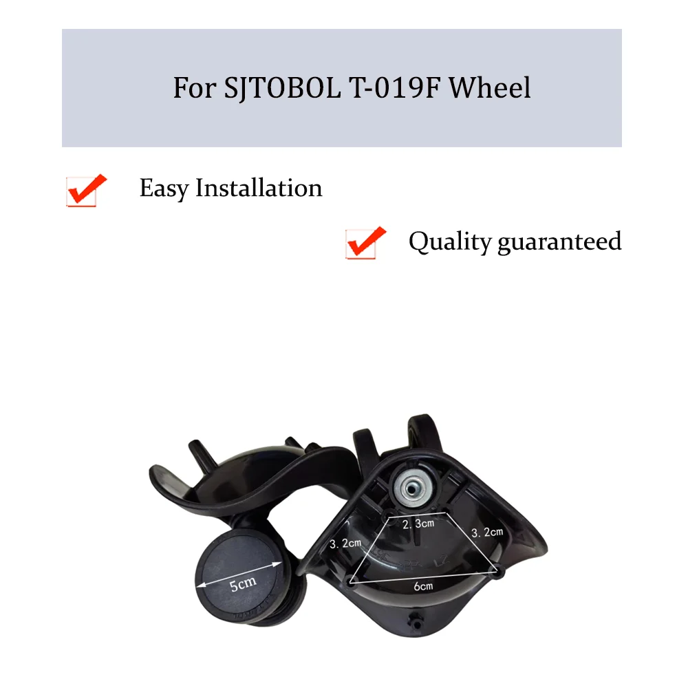 For SJTOBOL T-019F Universal Wheel Replacement Trolley Case Luggage Pulley Silent Smooth Shock Absorbing Durable Caster Wheels