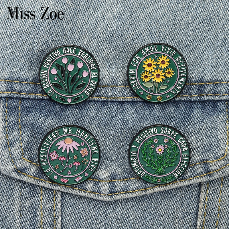 Ethnic Fashion Quotes - Broches en émail avec citations inspirantes,