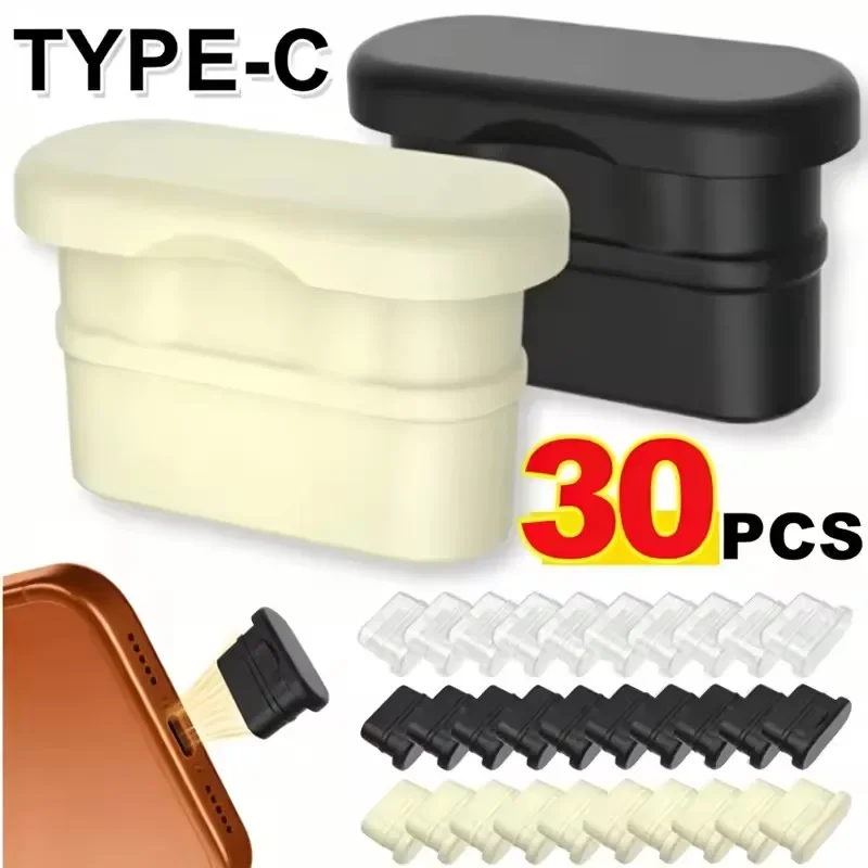 Silicone Dust Plugs Type C Charging Port Protector Stopper Cap for iPhone 17 16 15 Plus Pro Max Xiaomi Anti-Dust Plug Covers
