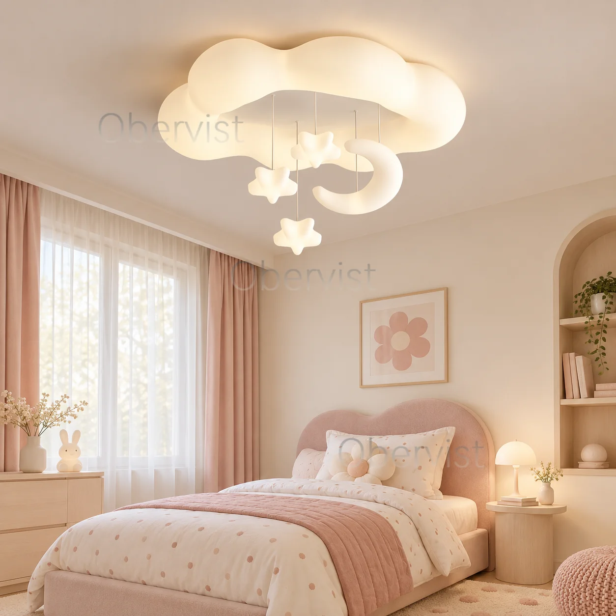 Cream Cloud LED Ceiling Light  - огляд і ціна Baby Nursery Decor Boy