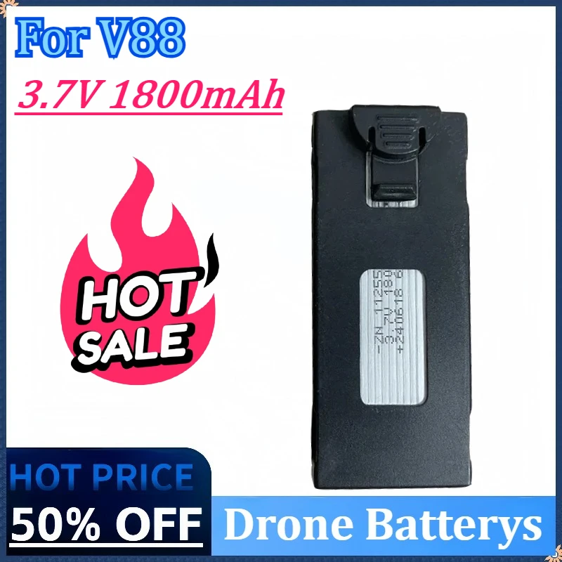 

Newly Upgraded 3.7V 1800mAh For V88 8K 5G RC Qudcopter Spare Battery Accessories Parts High Quality Rechargeable Battery